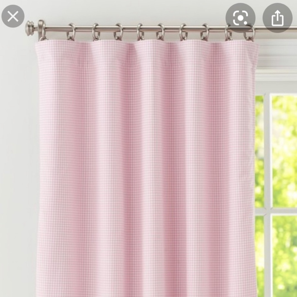 Pottery Barn Kids curtain panels, pink, set of 2